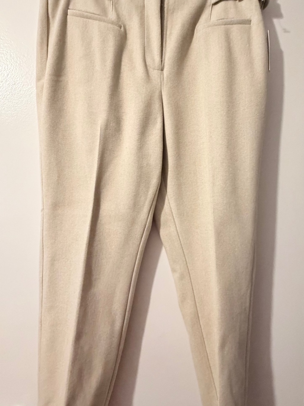 Soho Apparel Cream Tailored Trousers - Picture 2 of 12